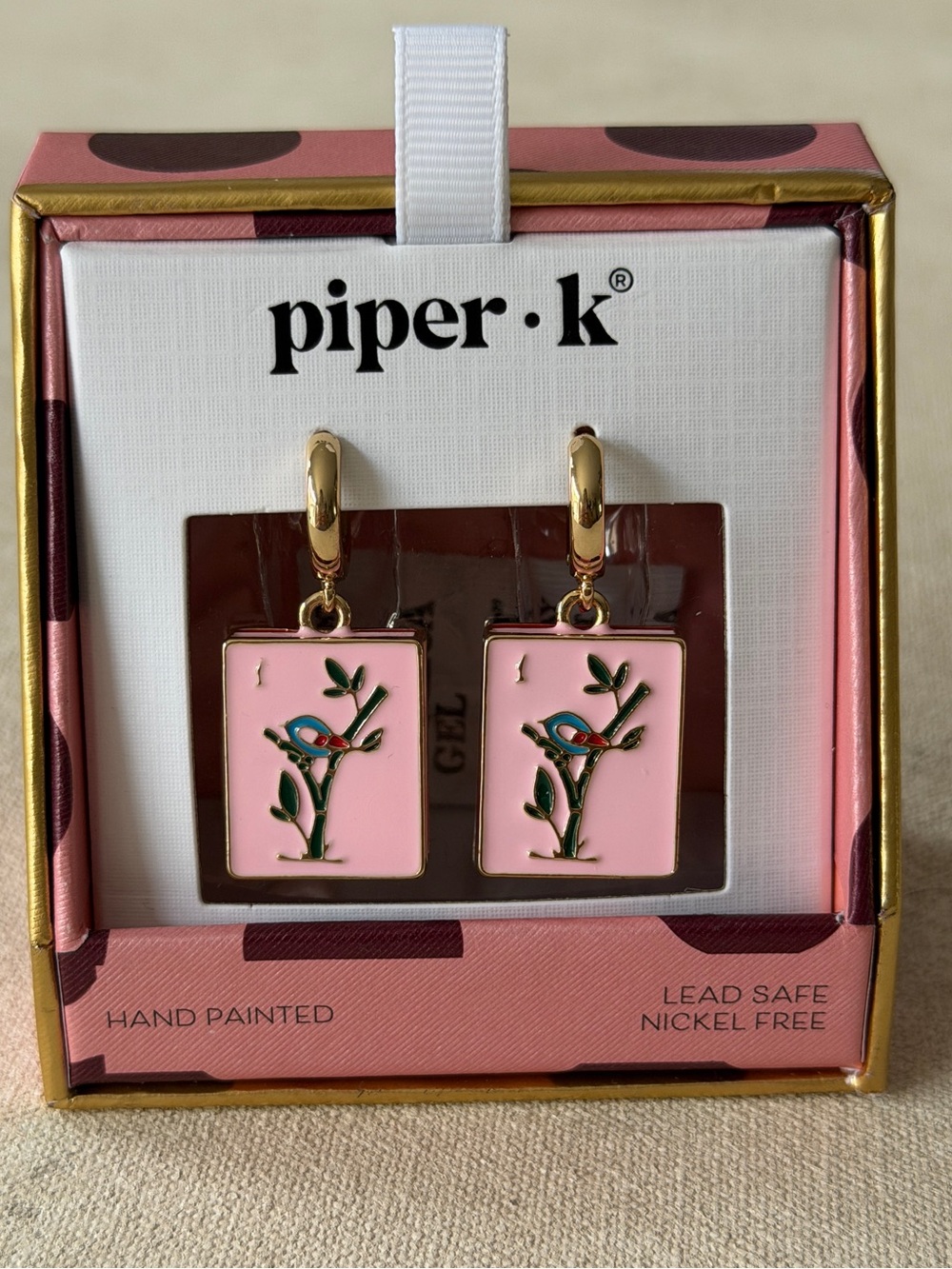Mahjong Piper K dangling earrings